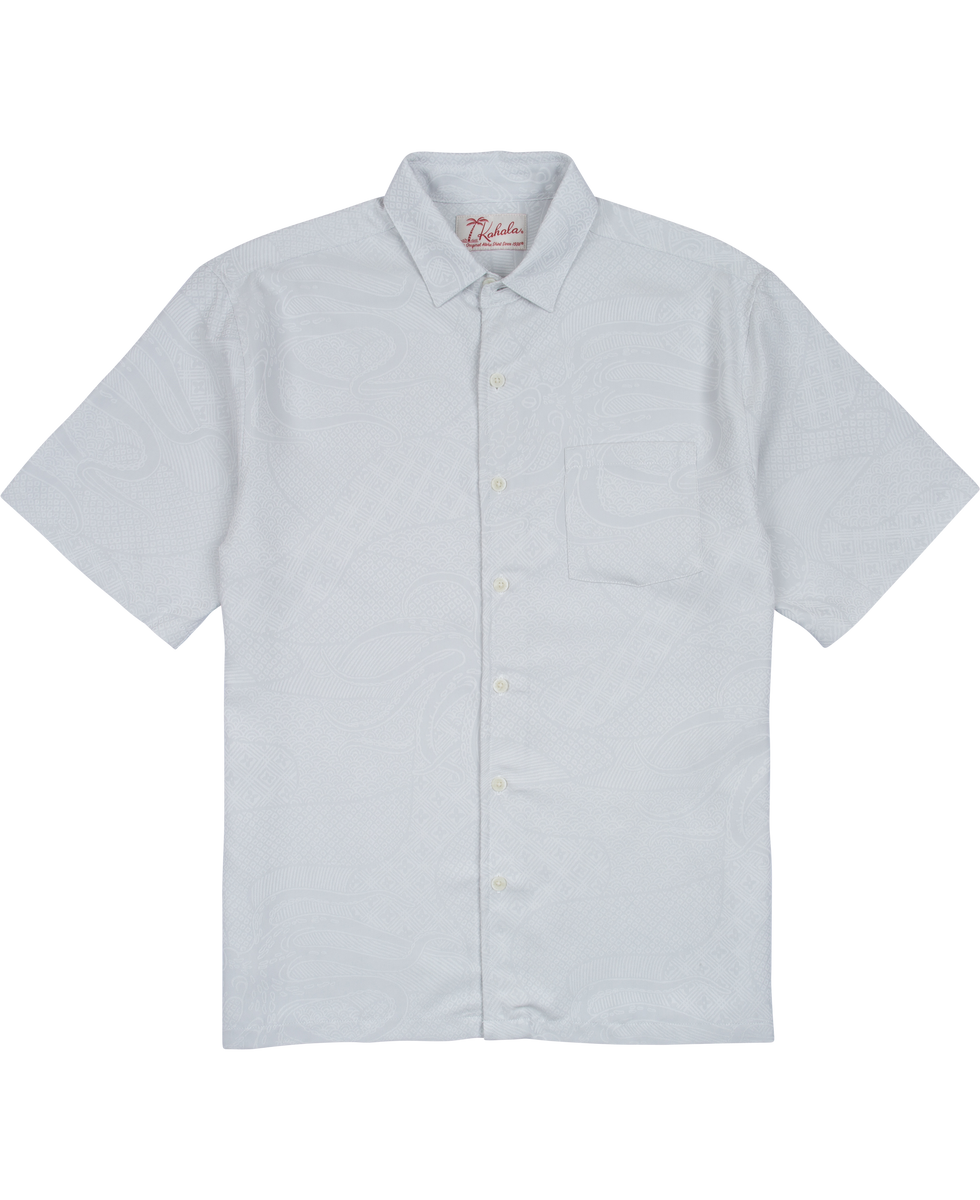 ka na ta classic shirt size1 ホワイト Kahala | Ho'o Nalo Jacquard