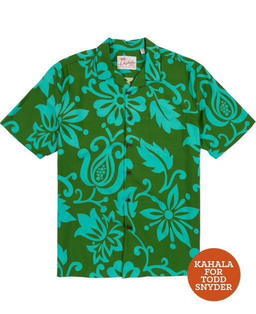 Todd Snyder x Kahala Aloha Shirt in Green Floral