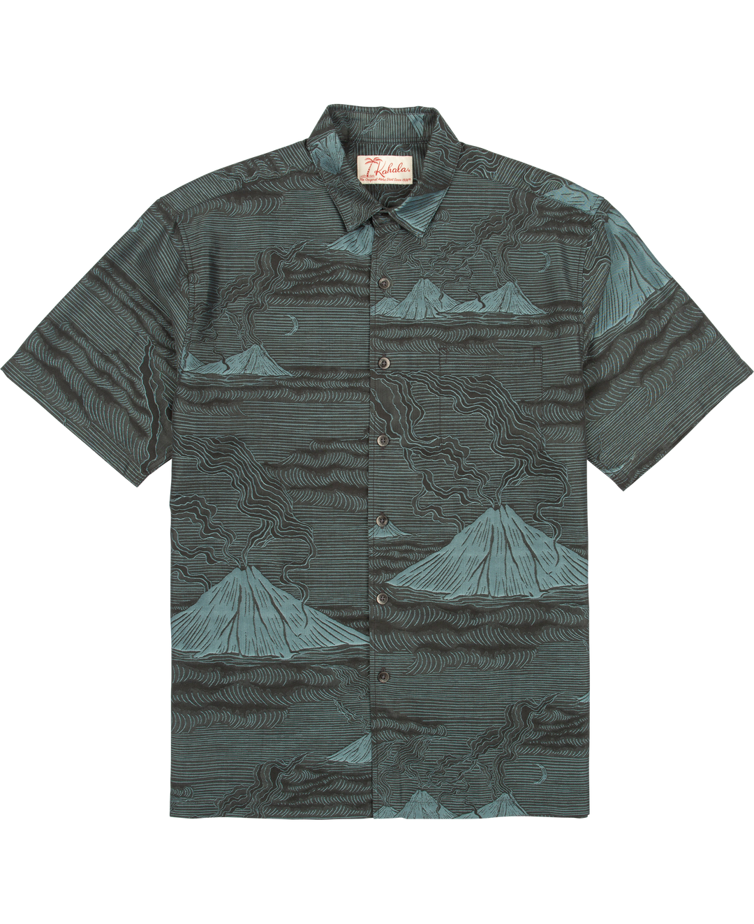 ハワイ製 KAHALA カハラ アロハシャツ 半袖 ダークグリーン Sサイズ ハワイ製 KAHALA カハラ アロハシャツ 半袖 ダークグリーン Sサイズ