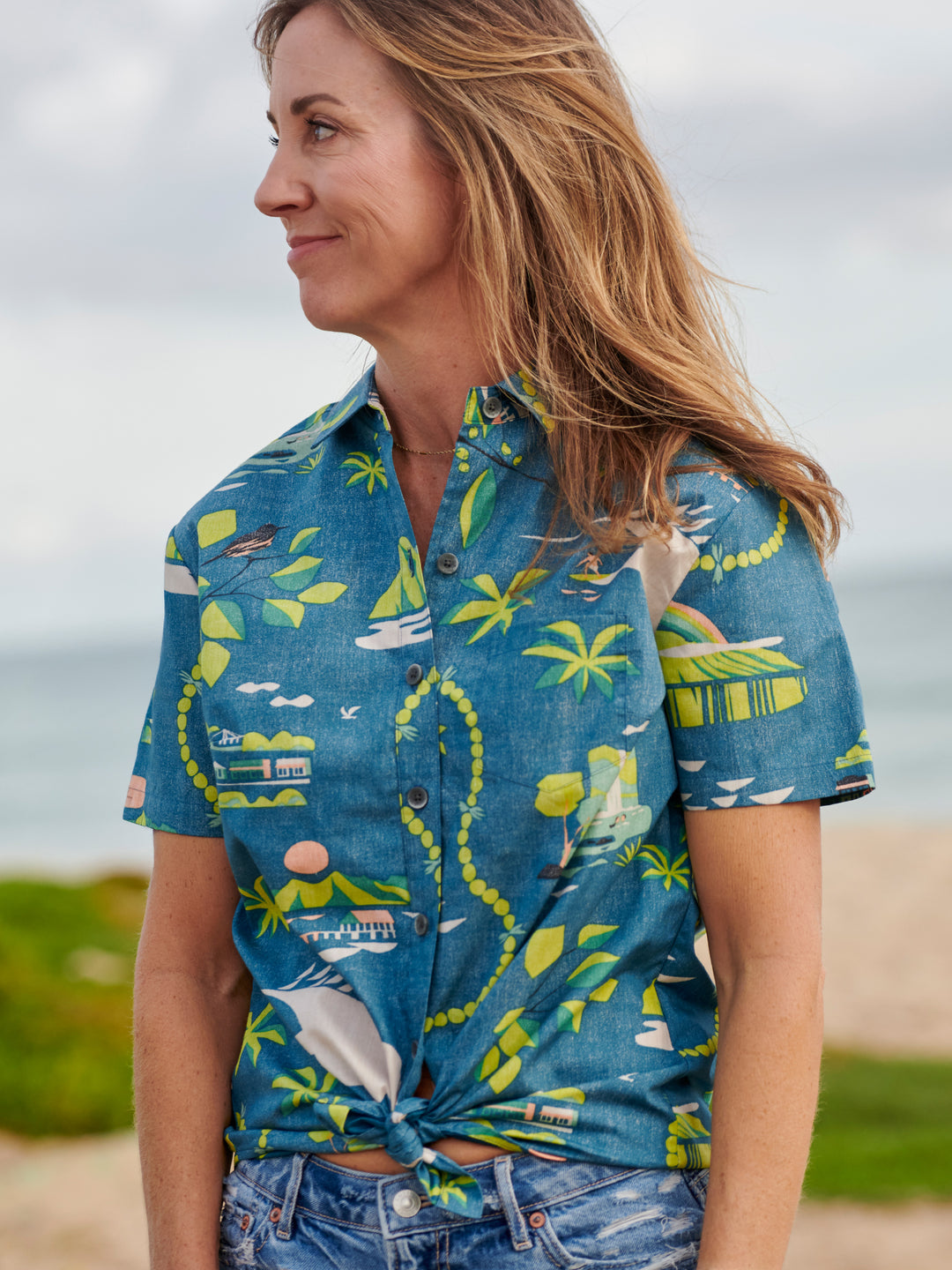 Kahala | Aloha Kauaʻi Women's Blouse by Nick Kuchar | Kahala