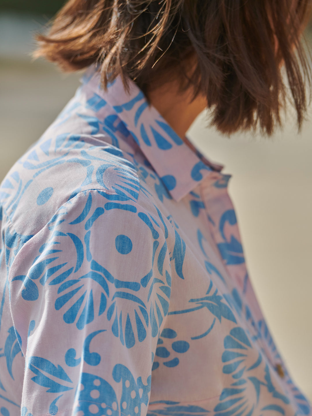 美品Kahala Gitman Vintage Duke’s Pareo カハラ Gitman Vintage Blue Stripe Seersucker Made to Order Shirt