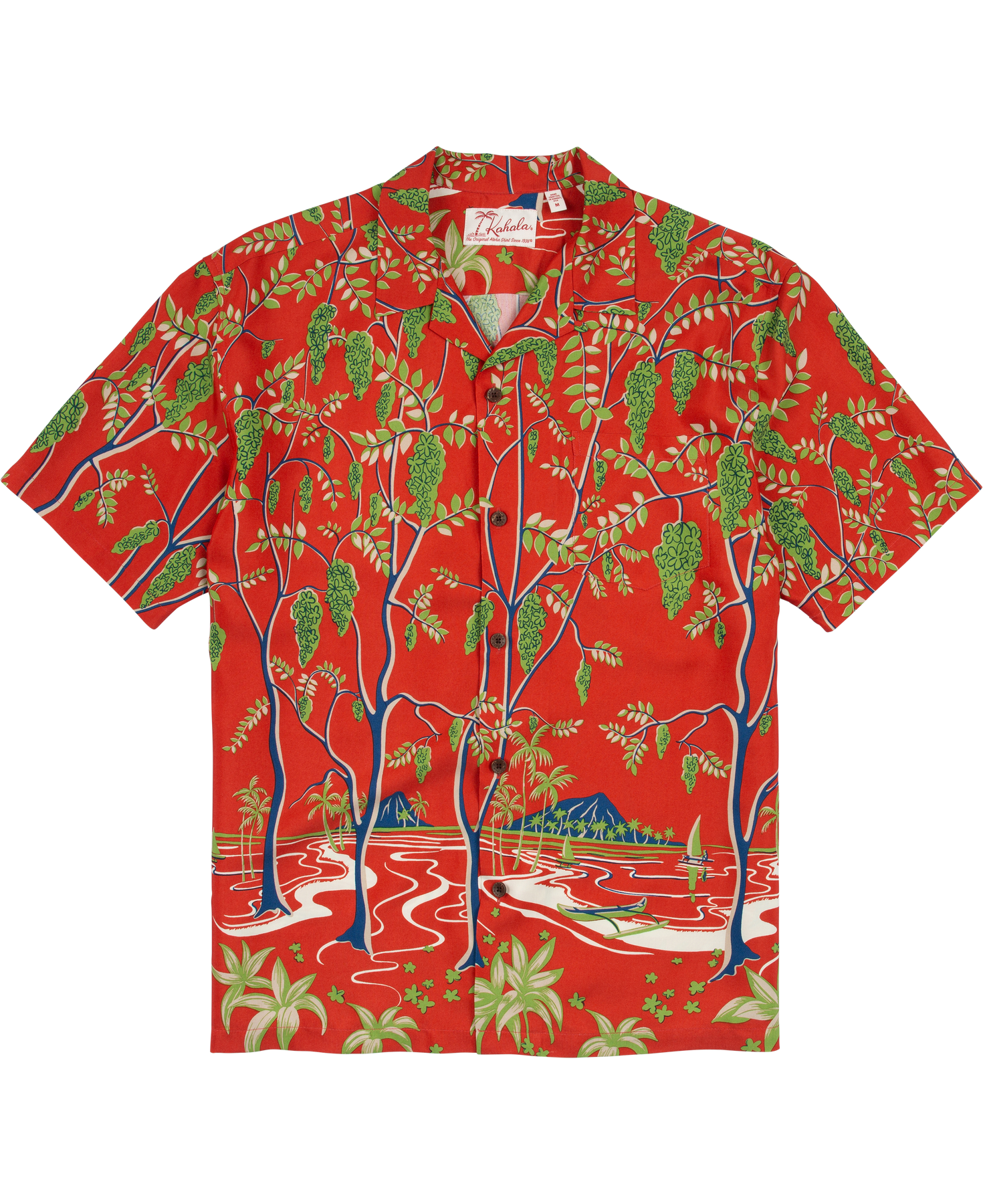 Printed Collar Neck Mens Hawaii Aloha Shirt Manufacturer From